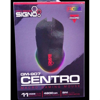 Mouse Gaming Macro RGB SIGNO CENTRO # GM-907