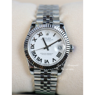 Rolex Datejust 31 mm. Steel white roman automatic swiss movement