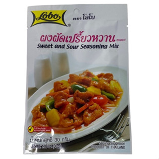 โลโบ LOBO ผงผัดเปรี้ยวหวาน Sweet and Sour Seasoning Mix 30g 1 ซอง/บรรจุปริมาณ 30 g ราคาพิเศษ สินค้าพร้อมส่ง