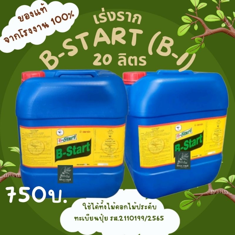 เร่งราก B-start (B-1) บำรุงต้น-ใบ ชำกิ่ง ตอนกิ่ง คลุกเมล็ด 20 ลิตร **สั่งมากกว่า 1ถัง ทักแชท**