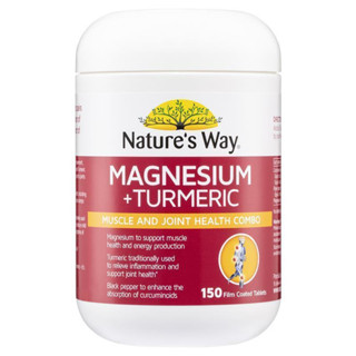 Natures Way Magnesium + Turmeric 150 Tablets