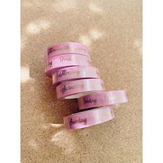 💕PINK GOLD DATE WASHI TAPE 💕 วาชิเทป เทป วัน วันที่ ตกแต่ง💕