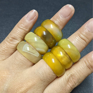 แหวนหินอาเกตโทนสีเหลือง Yellow Agate