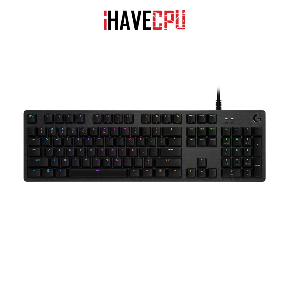 iHAVECPU KEYBOARD (คีย์บอร์ด) LOGITECH G512 CARBON (GX RED [LINEAR ] SWITCH) (RGB) (EN/TH)