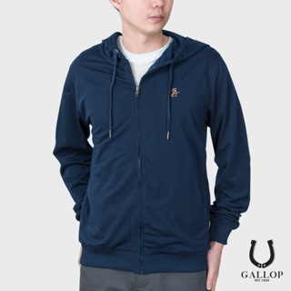 GALLOP : เสื้อฮู้ดแขนยาว SWEAT HOODIE (LONG-SLEEVE) รุ่น GJ9016 สีกรม