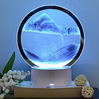 พร้อมส่ง LAYKOK โคมไฟย้ายทราย ศิลปะไฟกลางคืนที่มี7สีนาฬิกาทร…