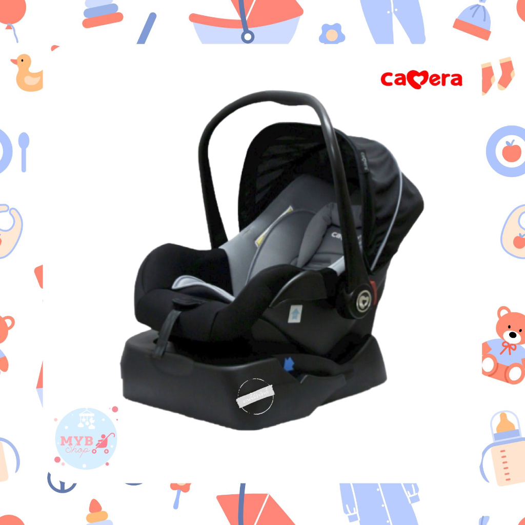 คาร์ซีทแบบกระเช้า 345 (กล่องไม่สวย) Camera Baby Carseat แบบมีฐาน