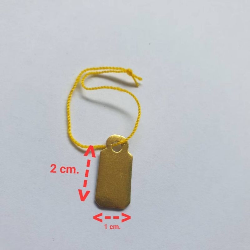 ป้ายราคาสินค้ากระดาษ ทองประกบ 1×2 ซม. 1 ห่อมี 70 ตัวพร้อมส่ง