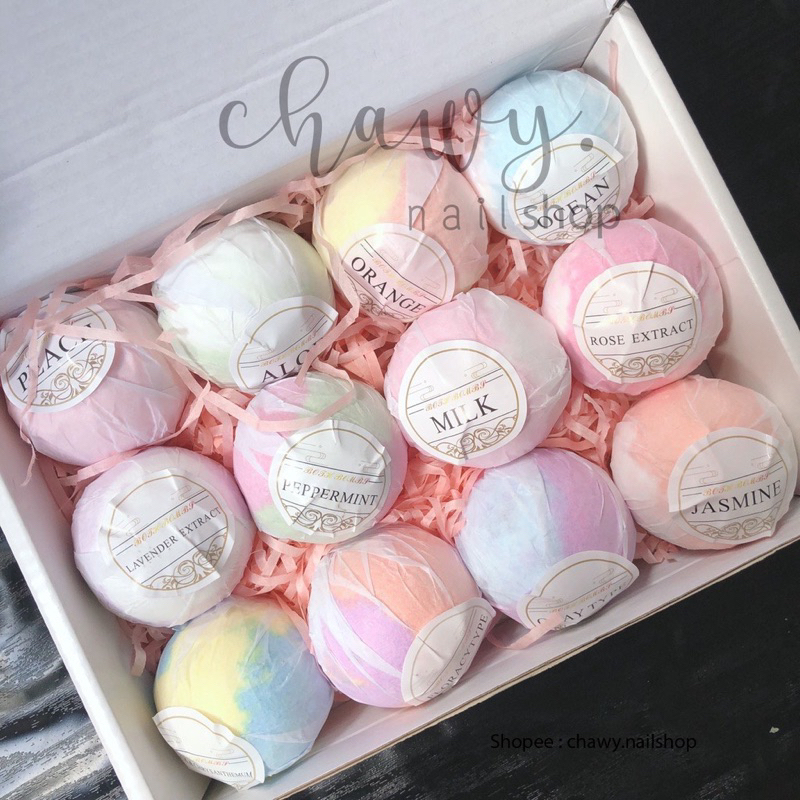ราคต่อลูก บอมบาธ bomb baht ตีฟอง บาธบอมตีฟอง Lovelyyou bath bomb bubble bath