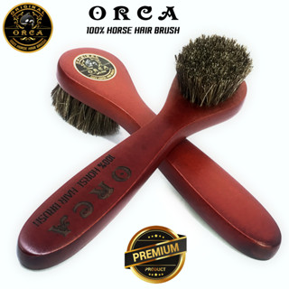 ORCA แปรงขัดรองเท้าขนม้าเกรดพรีเมี่ยม สินค้าอยู่ไทยผลิตภัณฑ์จากขนม้า 100% สำหรับทำความสะอาดรองเท้าและกระเป๋าหนัง [HHB/S]