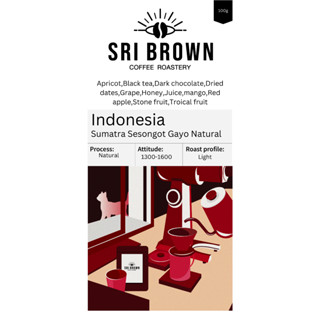 Indonesia Sumatra Sesongot Gayo Natural  บรรจุ 100 กรัม