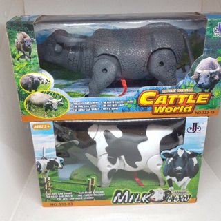 ควายใส่ถ่าน วัวใส่ถ่าน Cattle World หุ่นยนต์ควาย ควายจำลอง ควายของเล่น เดินได้ มีไฟที่ตา ผงกหัวได้