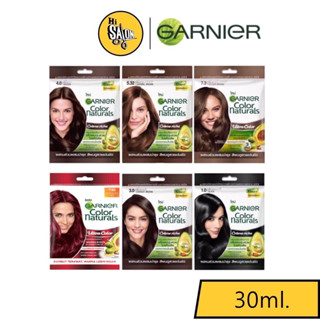 (แบบซอง) Garnier Color Naturals 30ml. ครีมเปลี่ยนสีผมถาวร มี 4 เฉดสี