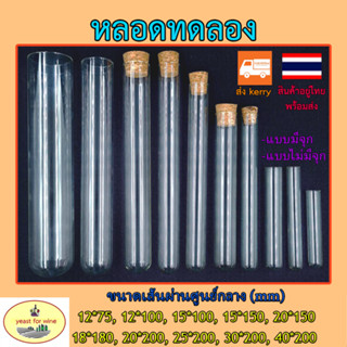 หลอดทดลองแก้ว อุปกรณ์ในห้องปฏิบัติการ