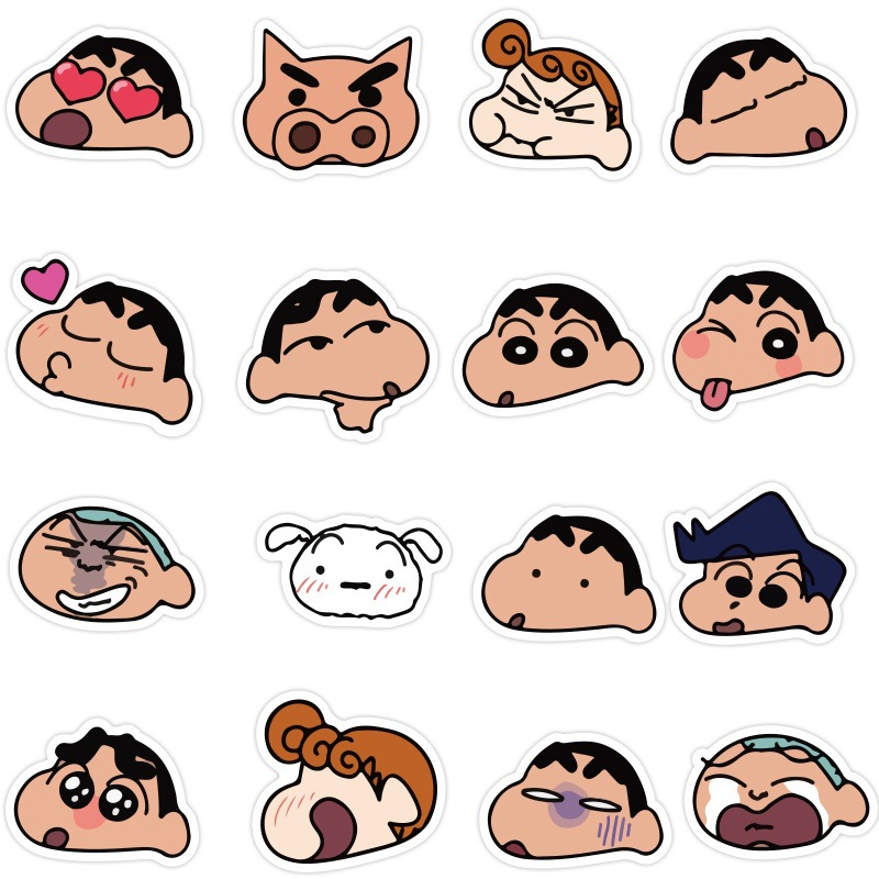 พร้อมส่ง 60ชิ้น Crayon Shin-chan Shin chan  Sticker  BIG SIZE สติกเกอร์กันน้ำรูป