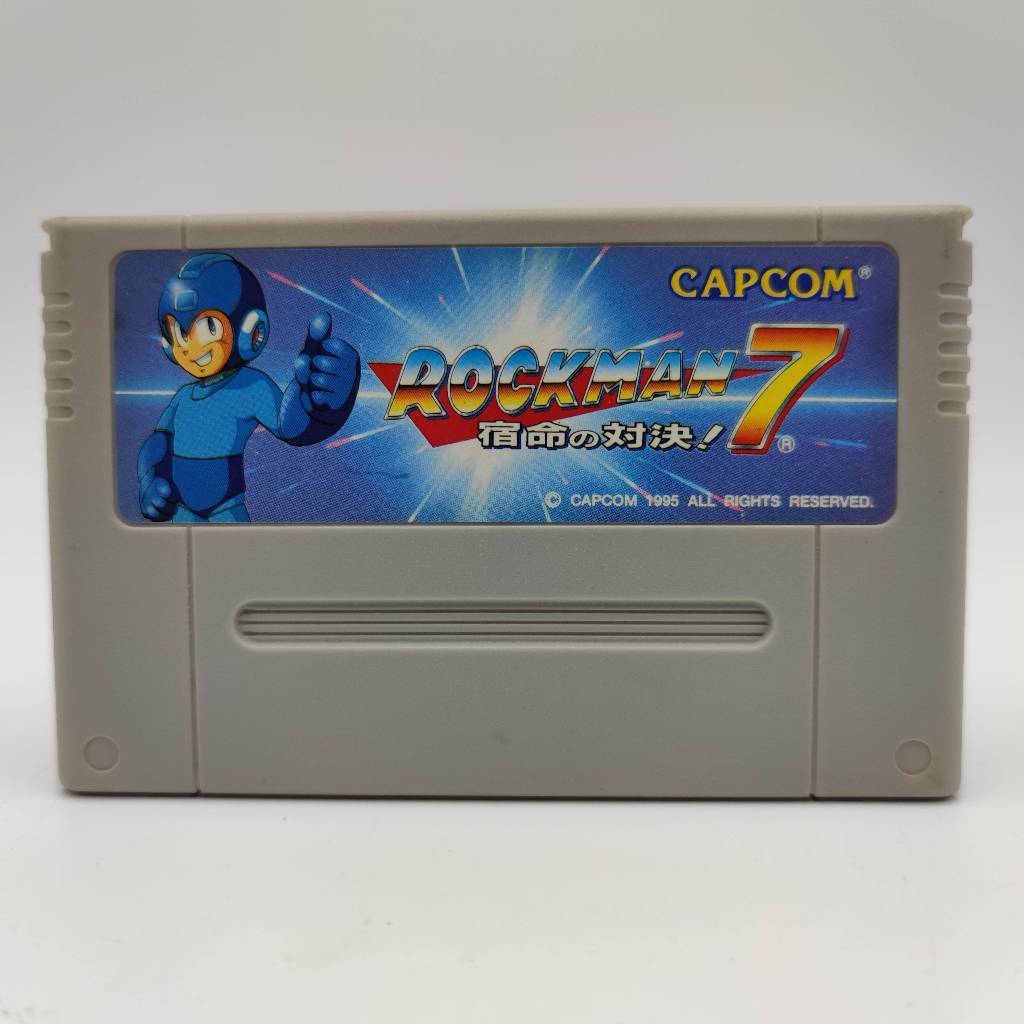 ROCKMAN 7 กล่องใส่บัตร capcom งานเก่า 1995 มีบัตร rockman 1 ใบ