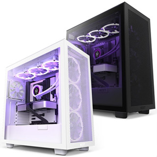 CASE (เคส) NZXT H7 FLOW (MATTE WHITE) (Black) (E-ATX)