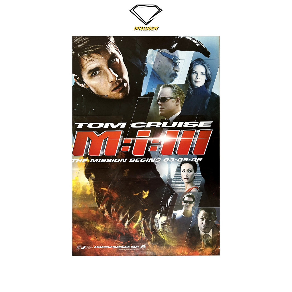 💎Intelligent | โปสเตอร์ Mission Impossible 3 | ขนาด 23.5x34.5 นิ้ว | x 1 แผ่น ทอมครูซ โปสเตอร์หนัง โ