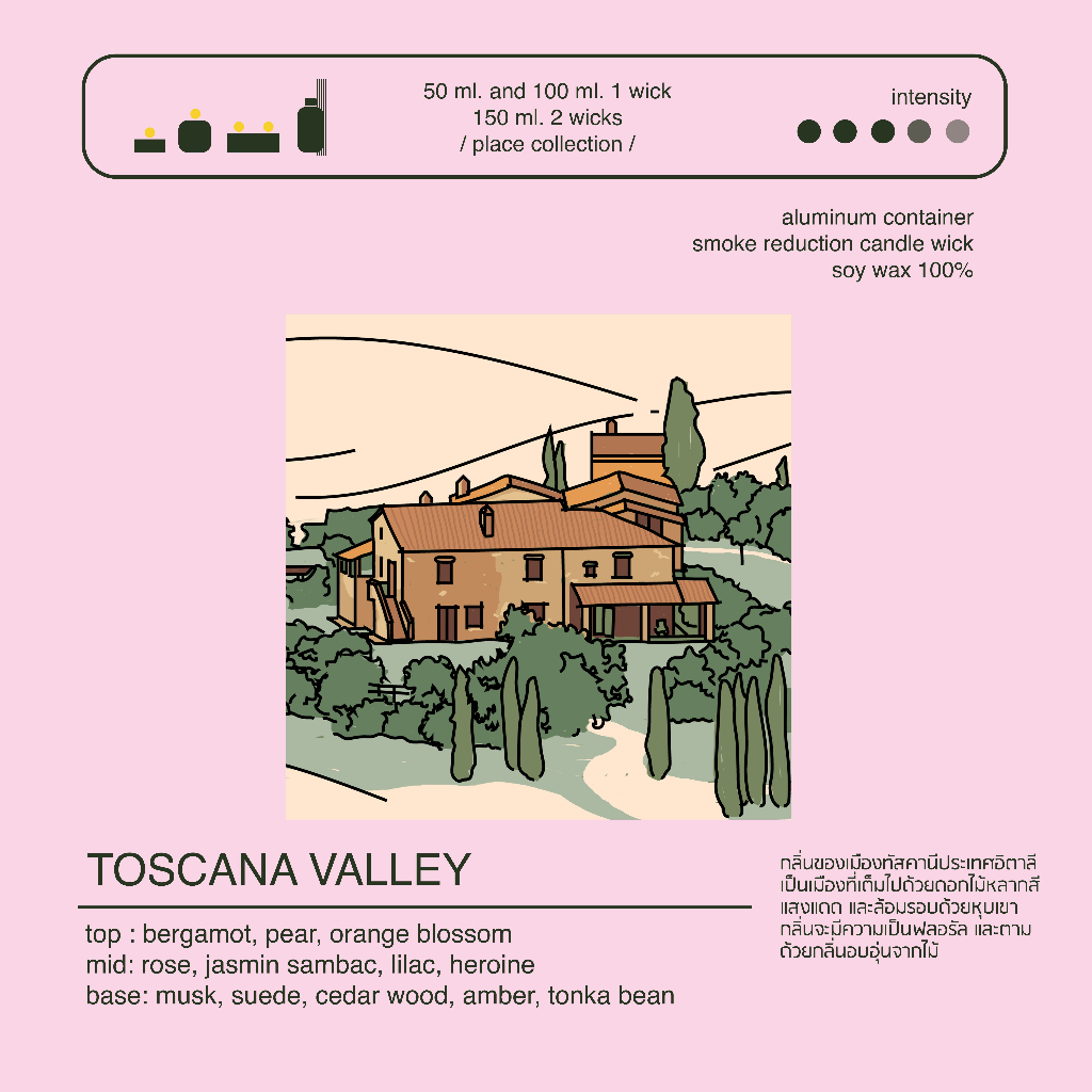 toscana valley - เทียนหอมกลิ่นดอกไม้