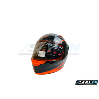 หมวกกันน็อค RIDER รุ่น R-1 (NEW 2022) - L / BLACK ORANGE