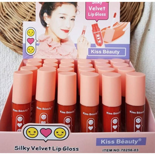 kiss beauty silky velvet lip gloss 6 Pieces set 70256-03(24Pcs in a box)