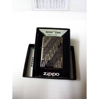 Zippo  armor case  29236  tattoo elegance  ผลิตปี2016  สีเงินผิวโครเมี่ยมขัดเงา  ลายแกะลงเนื้อ   ตัวถังแบบชุบหนาพิเศษ1.5