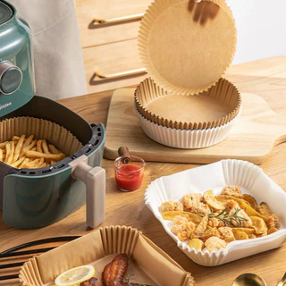 Vimall กระดาษรองหม้อทอดไร้น้ำมัน แผ่น รอง หม้อทอดไร้น้ำมัน 50 ชิ้น/100ชิ้น air fryer paper