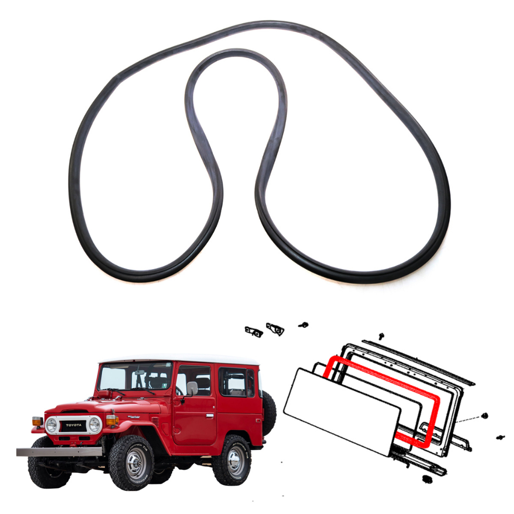 ยางกระจกบังลมหน้า รอบบาน 1ชิ้น โตโยต้า แลนด์ครุยเซอร์ J40 BJ40 FJ43 FJ45 HJ45 Toyota Land Cruiser ปี