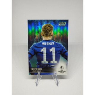 Timo Werner Aqua Refractor /199 Topps Stadium Club Chrome UEFA Champions League Soccer Cards