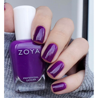 พร้อมส่ง Zoya  Banks   สีม่วง นีออน จาก easy neon collection สีสดขับผิว ฟินิชแม่ช ทา top coat เพื่อเงา ได้สองลุค แท้ 💯%