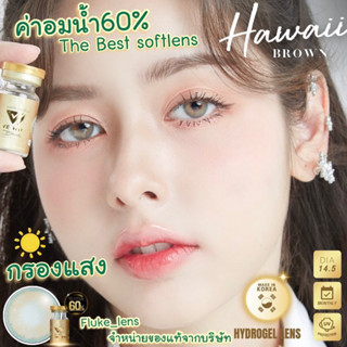 คอนแทคเลนส์ ⭐️ Hydrogel ค่าอมน้ำ60%💦 Hawaii brown (ขนาดโต) We wink เกรดพรีเมียม Made in Korea 🇰🇷