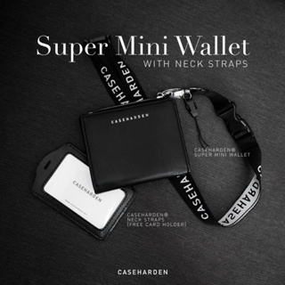 (ใช้โค้ด:2DJU7ST7ลด100.-) [SETบางเบา+สายคล้อง] Caseharden Neck Straps + Super Mini Wallet กระเป๋าสตางค์บางเบาคล้องคอ