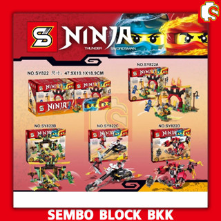 ชุดตัวต่อ NINJA THUNDER SWORDSMAN SY822A-SY822D เเบบ 1 เซต 4 กล่อง