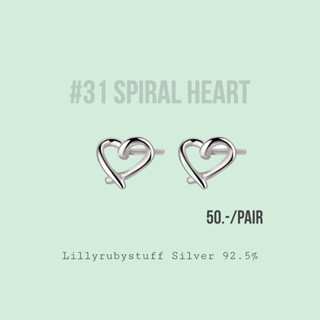 LLRB | ต่างหูเงิน 925 หัวใจ Silver925 line silver heart