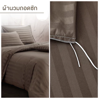 ibed ชุดผ้าปูที่นอนทอลายครบเซ็ท Softex Satin (ทอลายริ้ว) 3.5 ฟุต,5 ฟุต,6 ฟุต - STRIPED COLLECTION