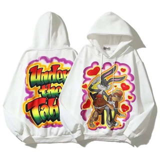 CHINATOWN MARKET X LOONEY TUNES BUGS BUNNY "UNDER THE TABLE" CARTOONS HOODIE ฮู้ดดี้ ไชน่าทาวน์ มาร์เก็ต