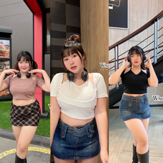 สาวอวบ เสื้อ Y2K สามสี  งานใหม่แฟชั่น สวยสุดๆ สาวY2kต้องมีแล้ววว สายทำคอนเทนท์