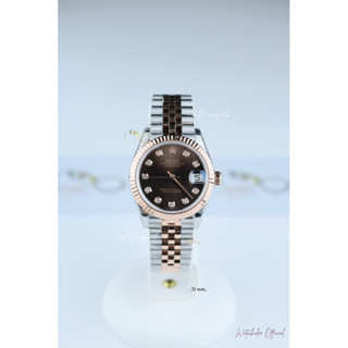 Rolex Datejust 31 mm. 2tone rose gold chocolate automatic swiss movement