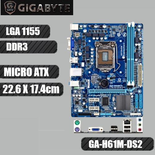 (1155)GIGABYTE GA-H61M-DS2/DDR3/Mainboard Micro ATX