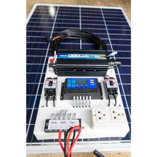 ชุดนอนนา 1000W พร้อมแผง 100 วัตต์ (ไม่รวมแบต) ชุดคอนโทรล ชาร์จเจอร์ โซล่าเซลล์ พลังงานแสงอาทิตย์ 12Vและ 12Vto 220V