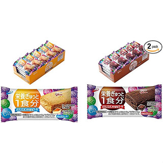 Ezaki Glico Balance On Mini Cake Cheesecake 20 Pieces Cake Bar &amp; Balance On Mini Cake Chocolate Brownie 20 Pieces [ส่งตรงจากญี่ปุ่น]