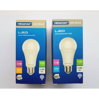 Megaman หลอดไฟ LED Bulb 11W ขั้ว E27 แสงขาว แสงวอร์ม