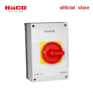 HACO สวิตช์ควบคุม เปิด-ปิด หมุนด้วยมือ On-Off Selector Switch IP65 5P รุ่น RS5063 RS5080 RS5100