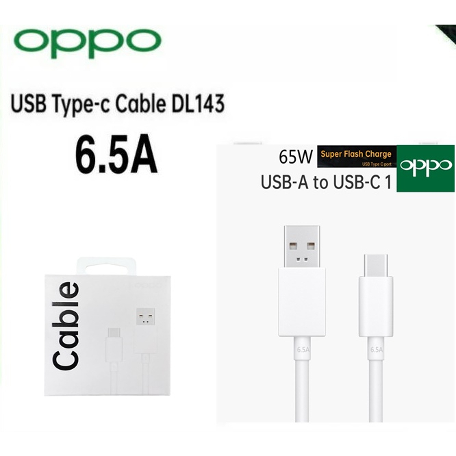 สายชาร์จ แท้ ชาร์จเร็ว OPPO VOOC 6.5A USB TYPE-C ใช้ได้ตรงรุ่น เช่น/ A74 / A73 / A94 / A94 5G / A95 5G / Reno6 Pro 5G