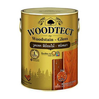 วูดเทค สีย้อมไม้ สูตรน้ำมัน (ชนิดเงา) WOODTECT Woodstain (Gloss) WG-101 สีไม้สัก