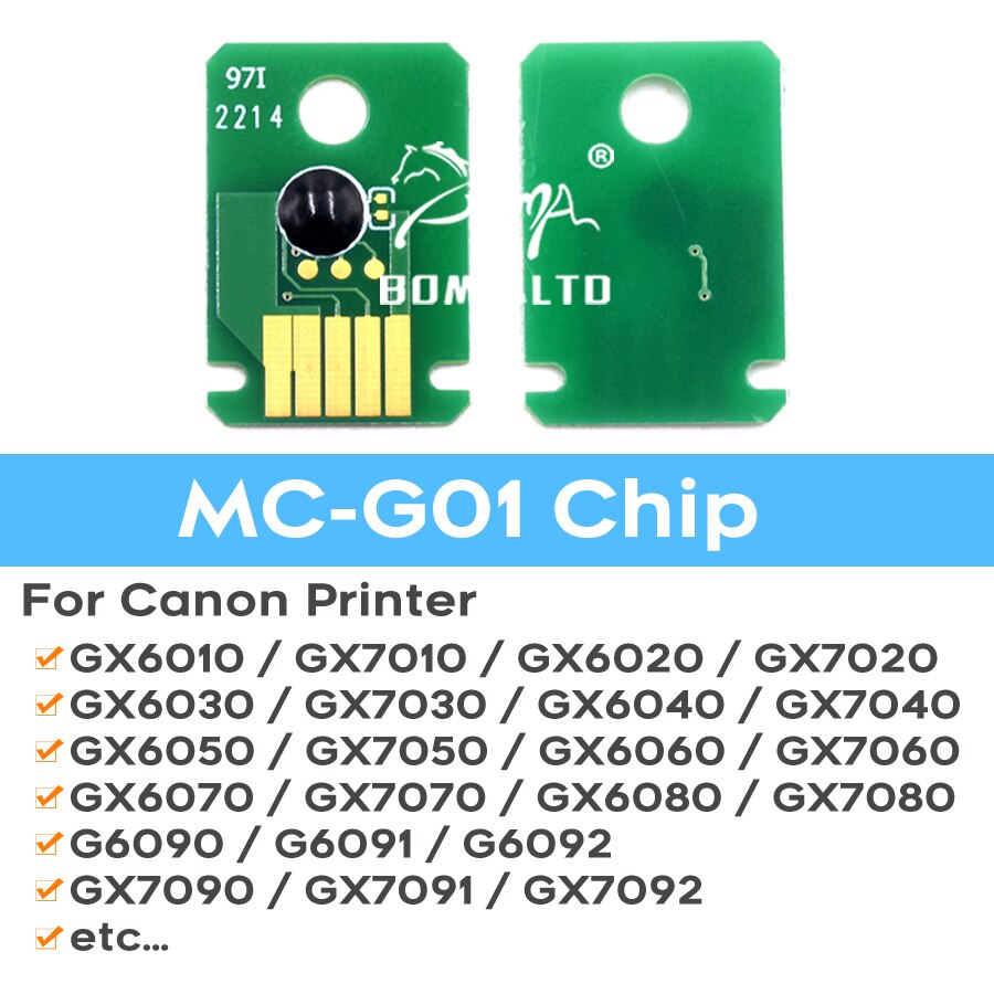 ชิปถังบํารุงรักษา Maintenance Ink Tank MC-G01 สําหรับ Canon GX7040 GX7050 GX7060 GX7070 GX7080 GX709