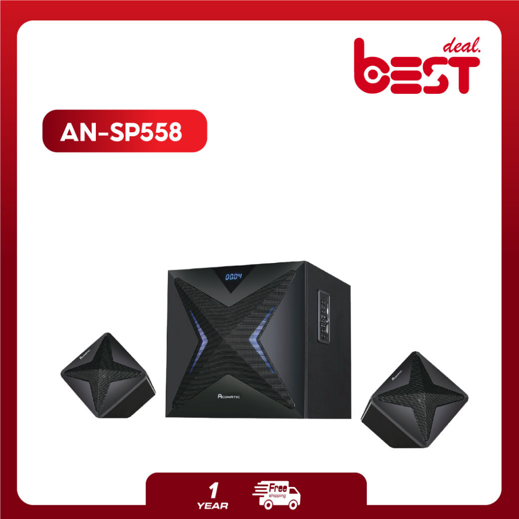 Aconatic ชุดลำโพงมินิโฮมเธียเตอร์บลูธูท รุ่นAN-SP558 รับประกันศูนย์1ปี