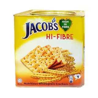 จาคอบส์ แครกเกอร์ สูตรไฮไฟเบอร์ แบบถัง | Jacobs Hi-Fibre Wheat Cracker Tin 600g