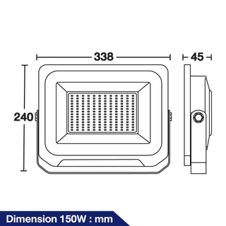 BEC*ไม่ไช่โซล่าโคมไฟ สปอร์ตไลท์ ฟลัดไลท์ Floodlight LED 100W 150W 200W รุ่น Speed , Vector