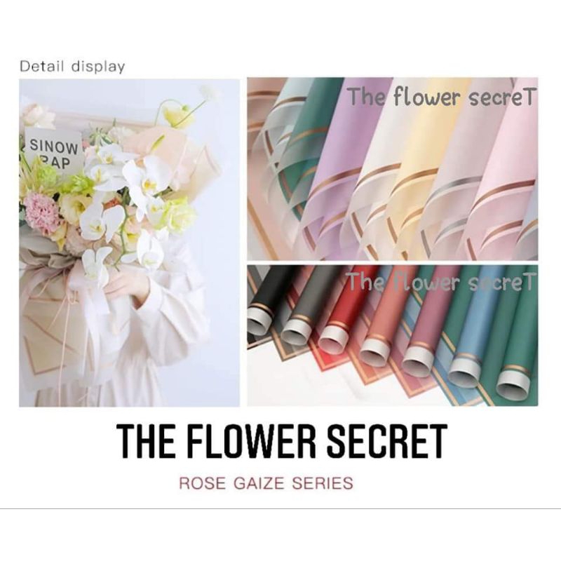 [CODพร้อมส่ง]ราคาส่ง10-. กระดาษฟลาวด์ (rose serice) สั่งขั้นต่ำ 5แผ่น กระดาษเกาหลี กระดาษห่อช่อดอกไม้